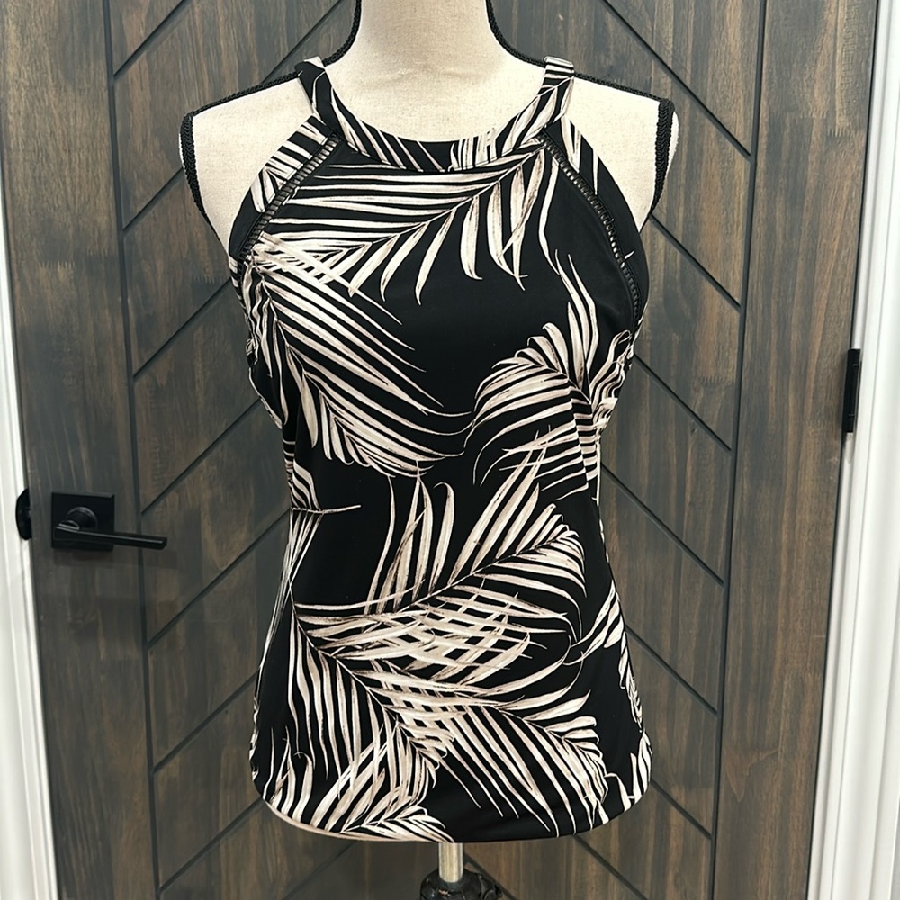 WHBM Palm Print Halter Sz S